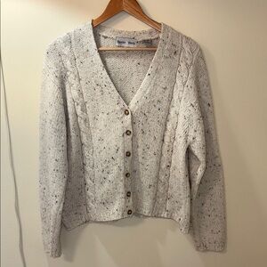 Cozy Cream V-Neck Cardigan Sweater